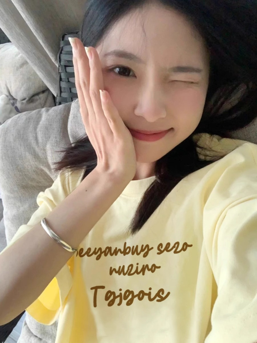 T0993-P25奶油黄超显白纯棉精梳紧密抖音纯棉短袖t恤,女装T恤,星座617A-2