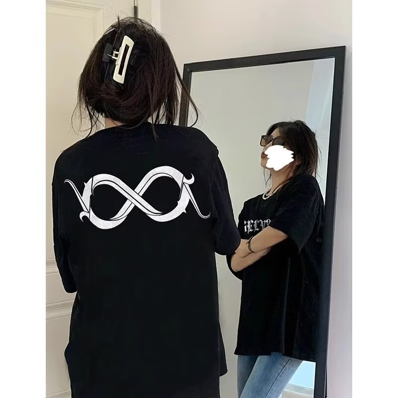 T0924-P25高质量纯棉韩版个性宽松慵懒短袖上衣,男装T恤,星座617A-2