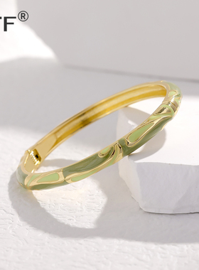 jtf 北京景泰蓝手镯女子掐丝珐琅彩细圆闺蜜国潮复古镀金开口礼物