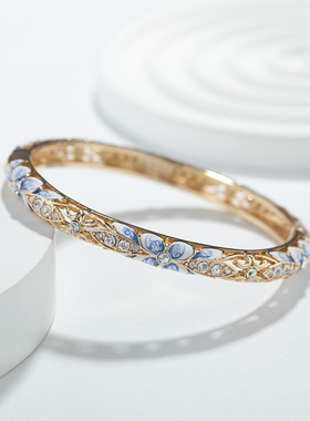 珐琅彩活扣时尚镀金复古百搭风