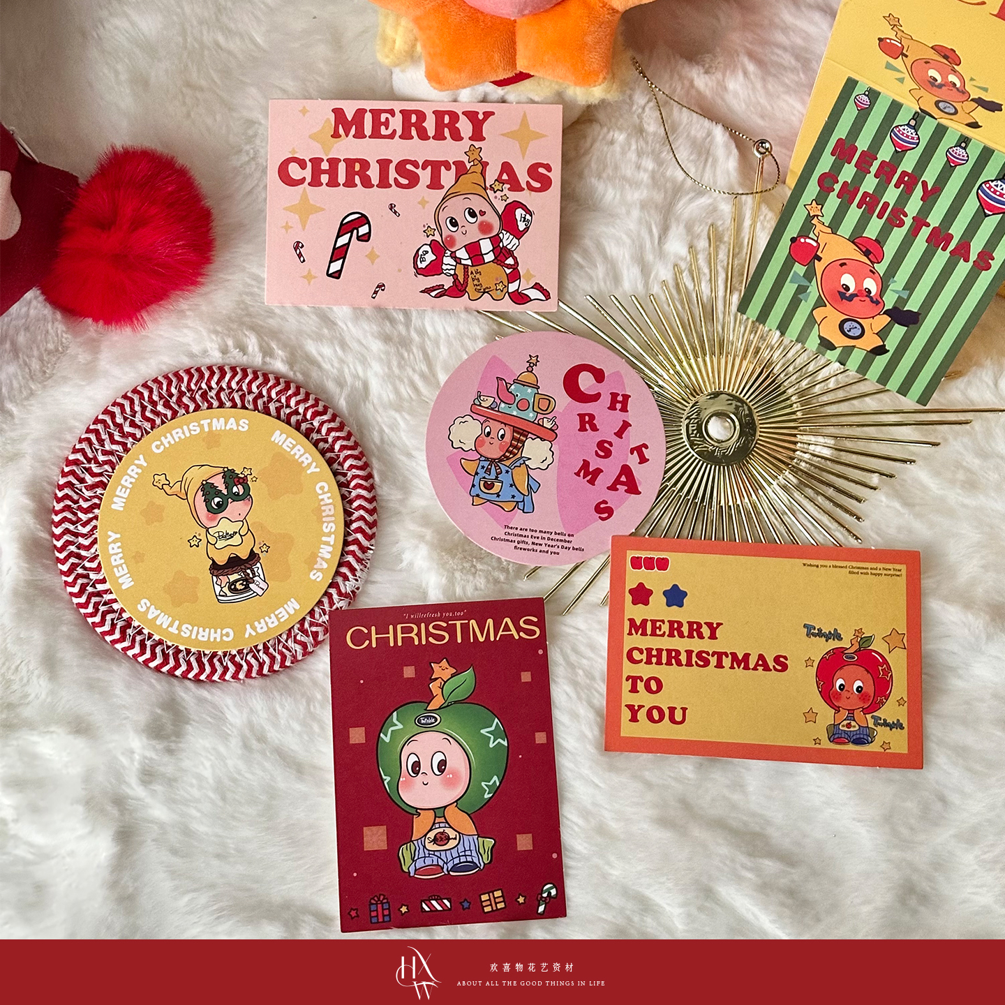 【欢喜物】圣诞原创设计暖心童话系列卡片贺卡吊卡明信片吊牌