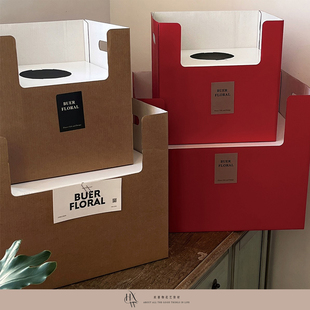 【欢喜物】2026马年新年 手提鲜花礼盒 盆栽花瓶插花礼袋花束花盒