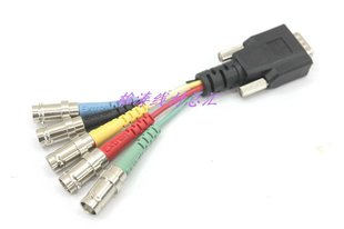 VGA公头转5BNC母头线长度15CM 0.5 30CM BNCF 美国爱思创SYM