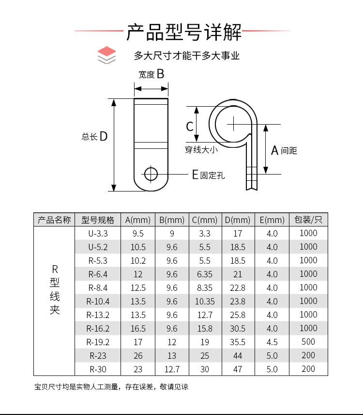 r型线夹u型线卡电线线卡线扣固定线扣网线卡走线神器电缆固线卡
