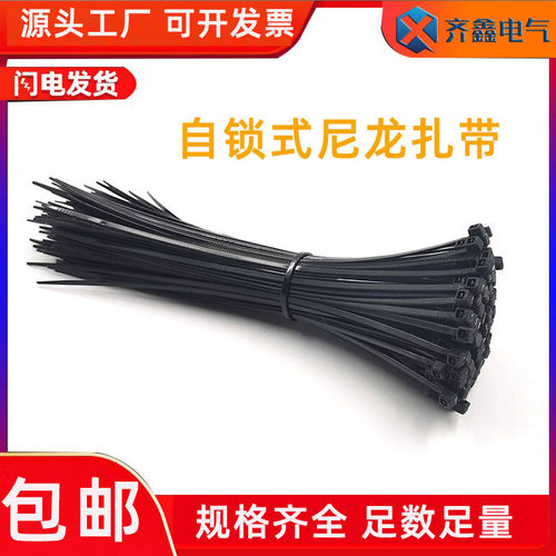 黑色扎带自锁式尼龙扎带