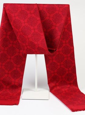 秋冬新款真丝拉绒保暖加厚围巾男女通用桑蚕丝