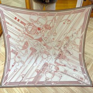 【马镫竞赛】真丝羊毛围巾女秋冬桑蚕丝丝毛大方巾百搭时尚披肩