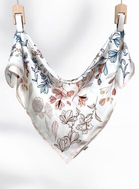 【花野漫织】桑蚕丝素绉多功能配衬衫防晒透气时尚薄款真丝丝巾