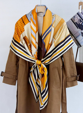 桑蚕丝围巾大方巾重磅真丝丝巾秋冬女士大披肩多款