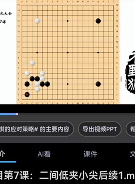 AI时代的围棋定式大全视频课木野狐出品定式详解和应用场合分析