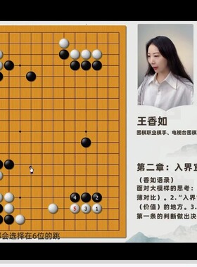 围棋十诀与AI新解36讲 职业棋手王香如带你迈向5段视频