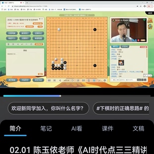 围棋教学视频AI时代点三三精讲专题课程陈玉侬职业七段倾情授课