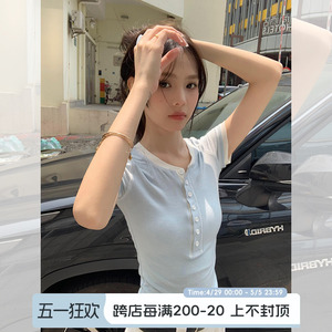 短款t恤女正肩短袖夏装