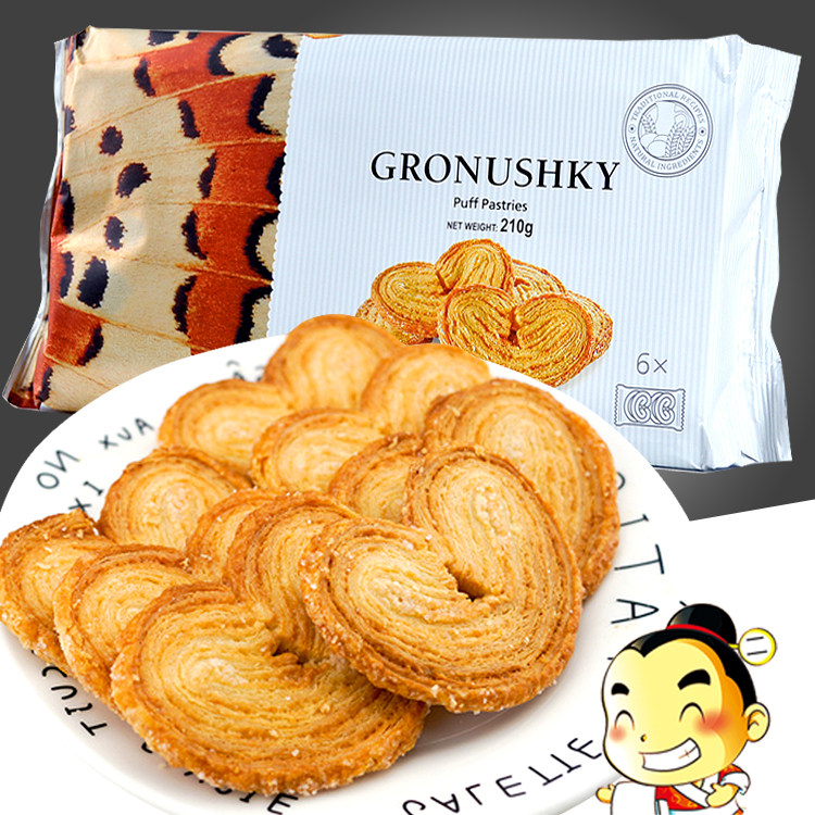 乌克兰进口格兰娜蝴蝶酥性饼干蝴蝶酥节日生日礼物送女友男友