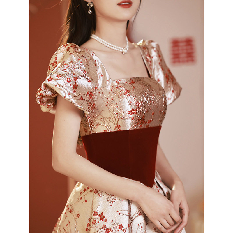 敬酒服新娘2024新款夏天结婚法式图片