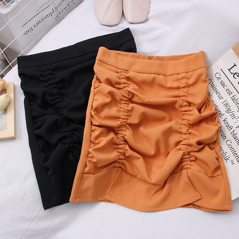 2020夏季新款甜美百搭純色褶皺高腰顯瘦半身裙短裙a字裙包臀裙女在類目 女裝/女士精品, 半身裙中 - 來自Buy2taobao.com提供專業的淘寶代購服務