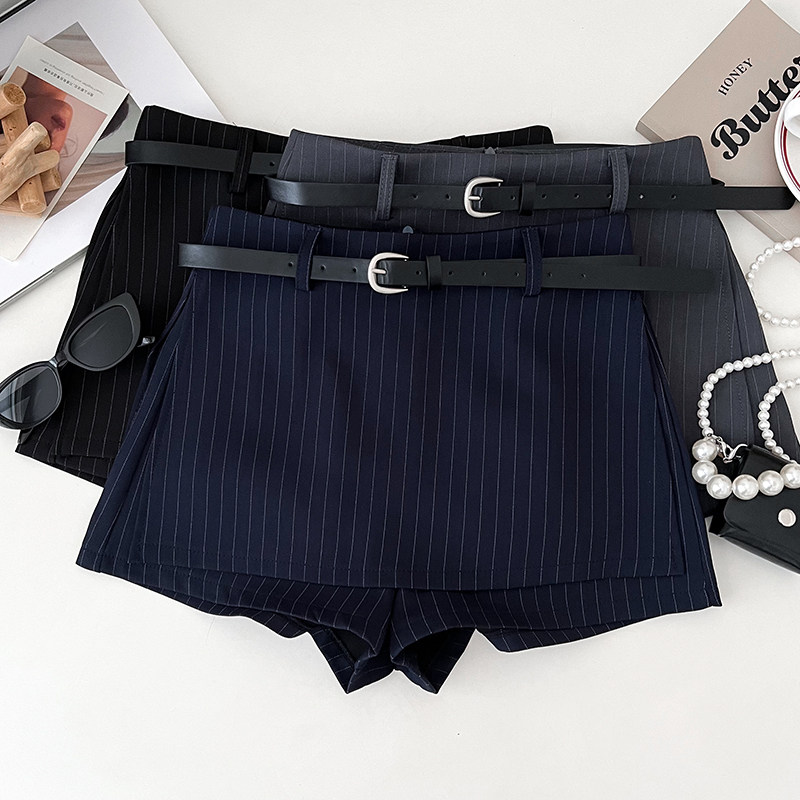 美式辣妹时尚条纹高腰显瘦开叉西装半身裙防走光短裙裤裙女配皮带,女装/女士精品,半身裙,淘宝优惠券,粉丝福利购,淘宝优惠卷