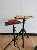 打击乐器支架升级不锈钢框小梆子架双梆子加粗加大锣镲组合支架