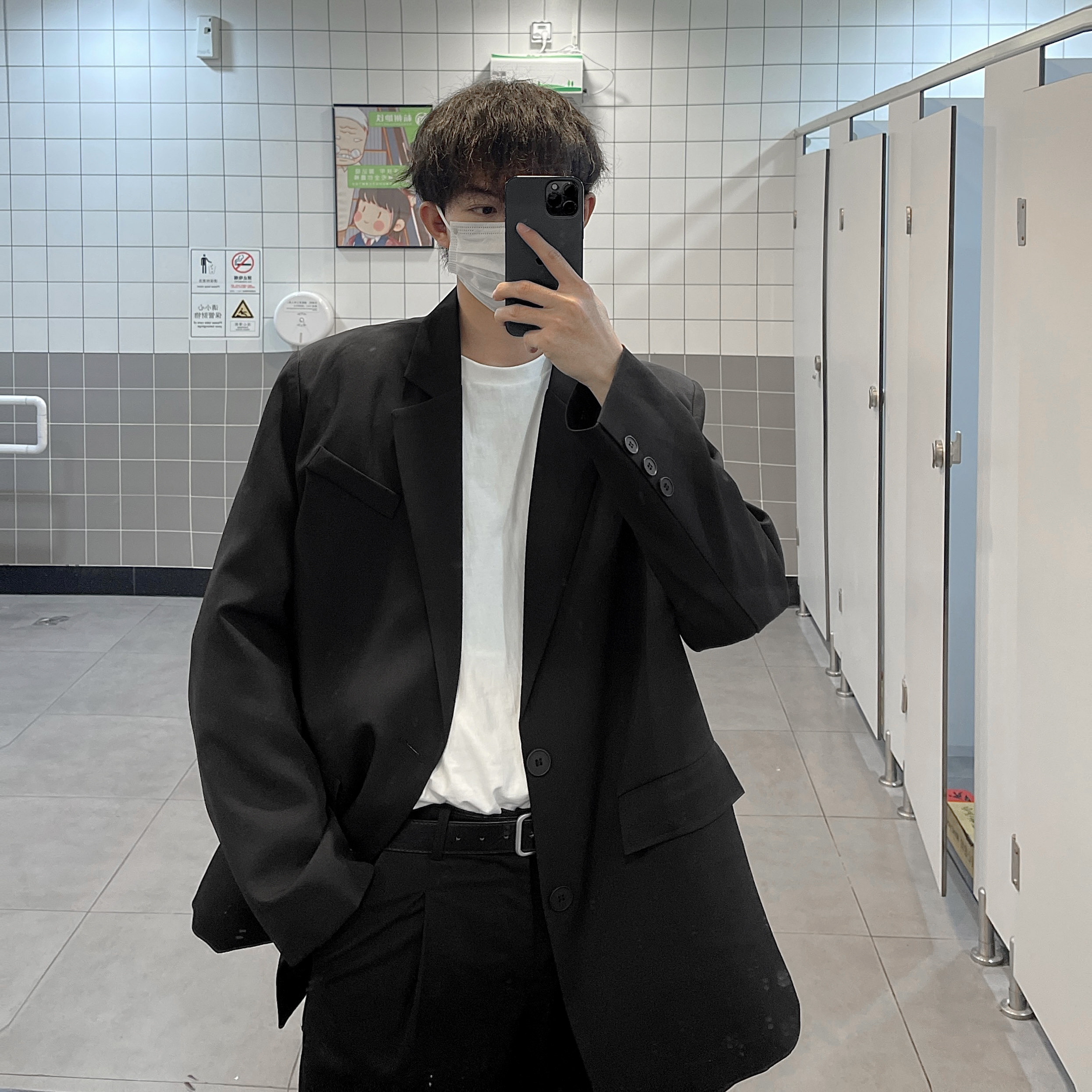 休闲西服男春秋季宽松dk制服痞帅小西装外套大码XF130-P95加棉105图片