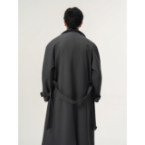 无影墙秋冬新款中长款系带风衣外套韩版宽松大衣大码F321-P118，男装风衣，电商A152