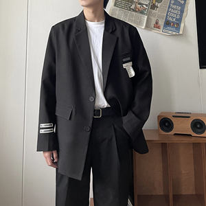 西装外套男高级感痞帅廓形垫肩休闲oversize 小西服  XF138-P95图片