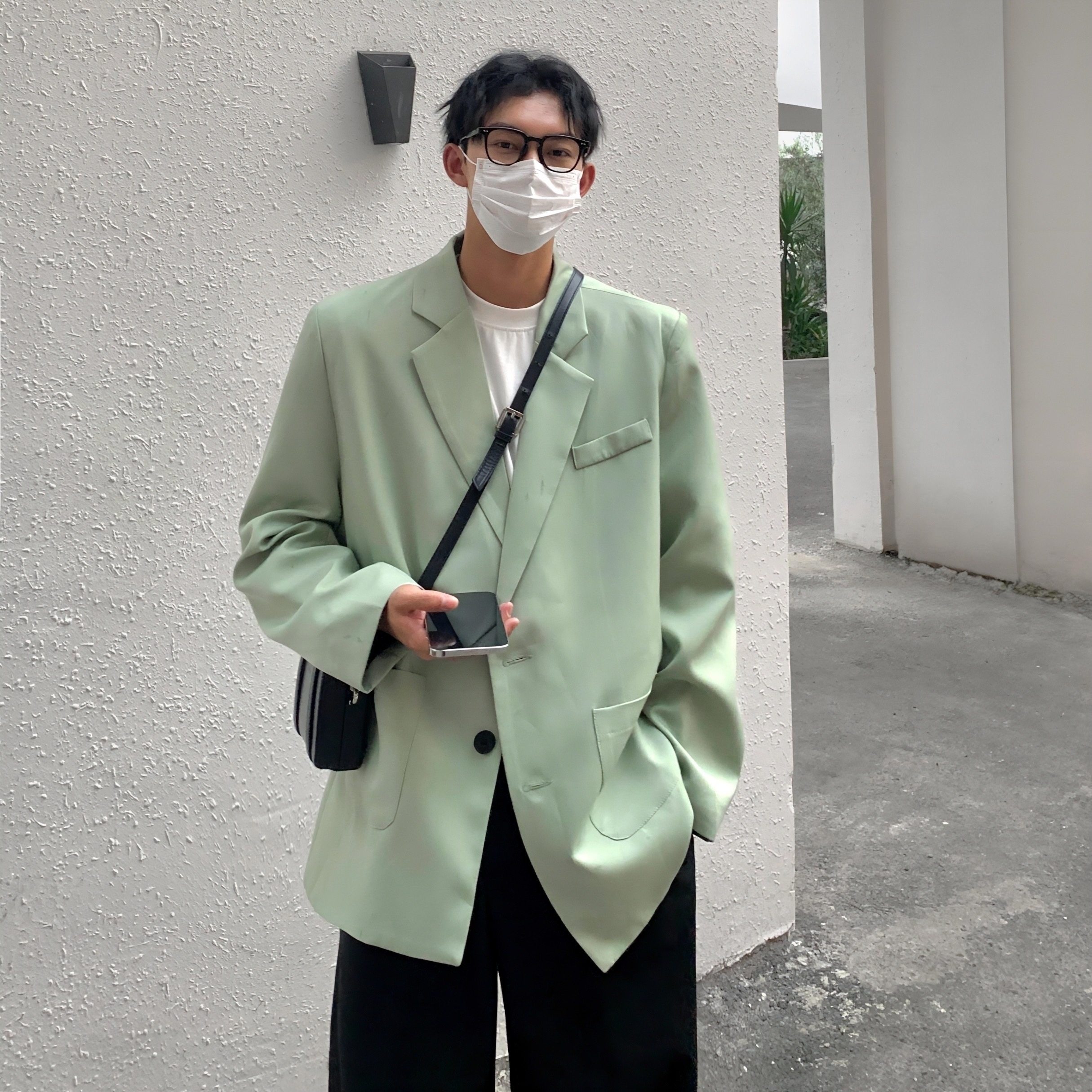 春秋男士休闲西服小西装潮ins单西外套痞帅宽松大码韩版F179-P95,男装西服套装,电商A152