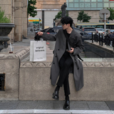直播款2025秋装新款男生双排扣中长款风衣男垫肩西装外套F353，男装西服套装，电商A152
