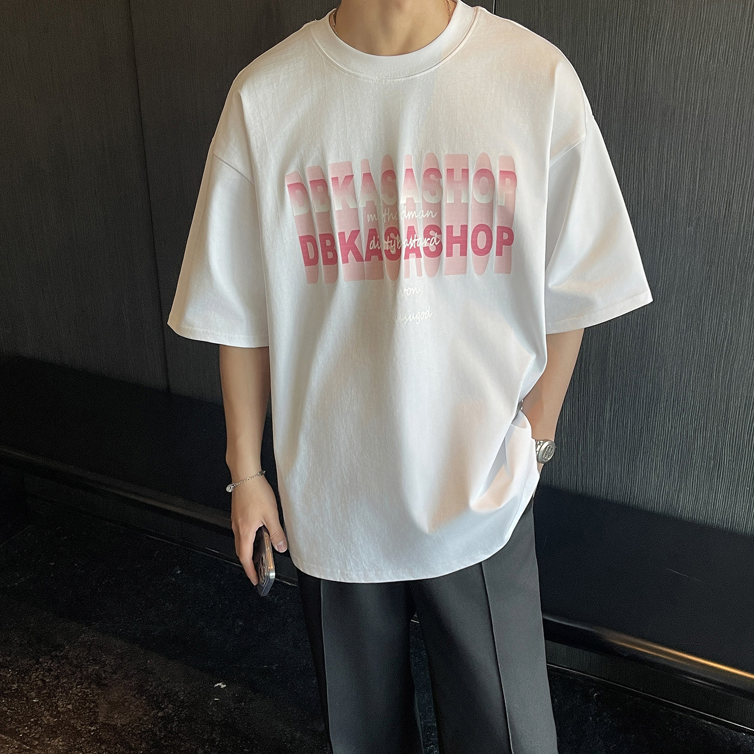 TX32-特P25控382025夏季新款韩版宽松圆领短袖t恤印花T恤潮流,男装T恤,电商A152