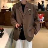 小西装外套男春秋ins痞帅高级感男装oversize休闲西服F107-P95，男装西服套装，电商A152