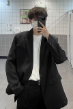 炸街西装男ins潮痞帅dk西服垫肩轻熟风外套oversize大码XF130-P95，男装西服套装，电商A152