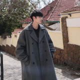 毛呢大衣男ins韩版潮流百搭中长款风衣宽松情侣外套大码F36-P128，男装风衣，电商A152