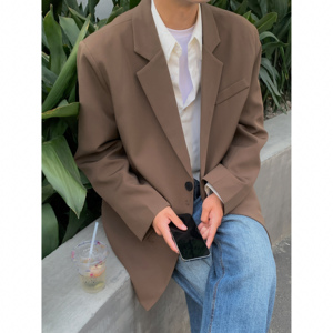 抖音品质西装外套ins男装高级感休闲垫肩上衣小西服大码F130-P95图片