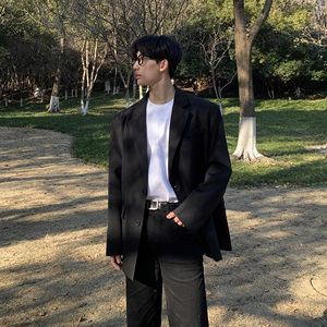 oversize西服男秋季潮痞帅宽松韩版休闲西装百搭外套XF130-P95,西服搭配吊带裙子图片