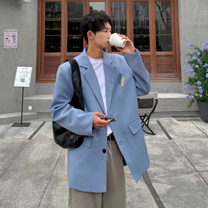 西装外套oversize冷淡风男高级感炸街痞帅白色休闲小西服F176-P95图片