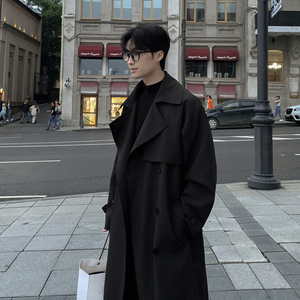 直播款 2025男生长款腰带过膝款风衣大衣双排扣F352-P118图片