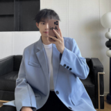 小西装外套男春秋ins痞帅高级感男装oversize休闲西服XF130-P95，男装西服套装，电商A152
