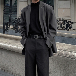 直播款炸街小西装男潮痞帅dk西服垫肩感廓形轻熟风外套F521-P98图片