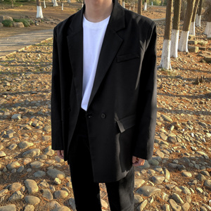 高级感炸街小西装男潮痞帅dk西服垫肩感廓形轻熟风外套F503-P95图片