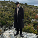 大衣男中长款秋冬加厚宽松过膝男士风衣韩版毛呢西装F306-P125，男装西服套装，电商A152
