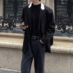 雅痞男装休闲西服男高级感韩版宽松oversize小西装外套F522-P98