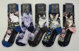 【Rola罗拉三】法国进口花卉猫咪老虎豹兔子四季中筒95.2%棉袜子