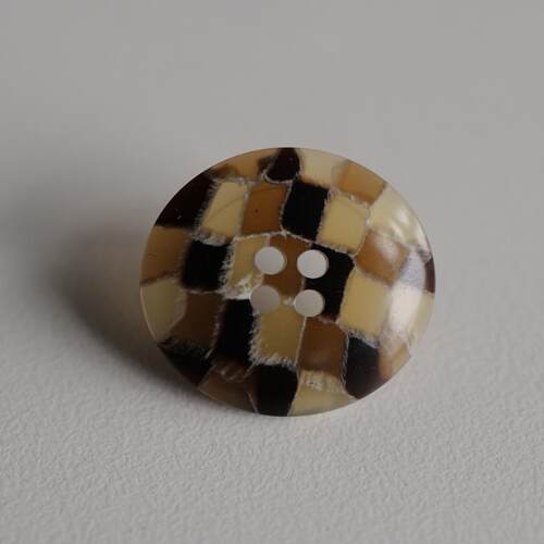 玳瑁色棕色系马赛克环保纽扣