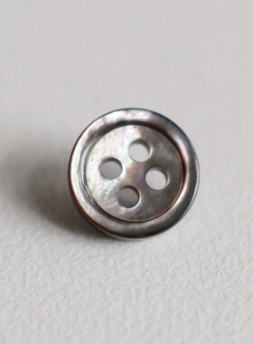 8mm一颗价英国Textile Garden灰色MOP珍珠母贝凸边纽扣