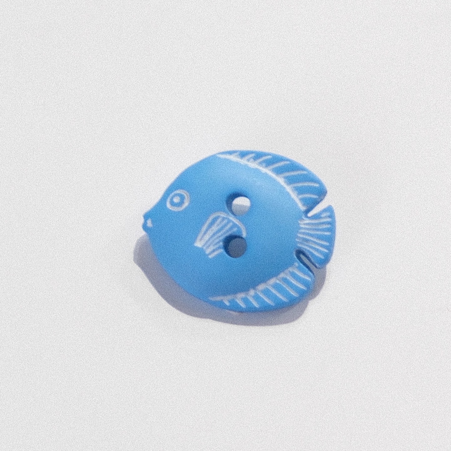 15mm×13mm一颗价英国Textile Garden哑光松石蓝河豚鱼造型纽扣