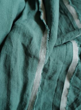 绝版10cm长价157cm宽英国Merchant and mills粉笔感祖母绿亚麻布