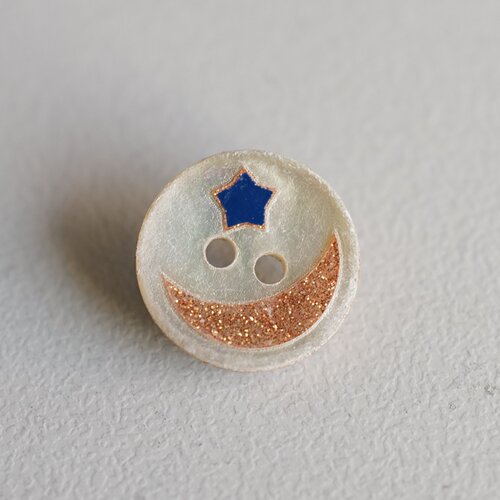 星星月亮贝壳纽扣13mm不到点点