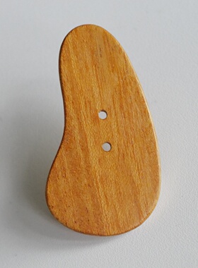 25mmx46mm一颗价德国JIM相思木制弯曲圆润弧度个性纽扣