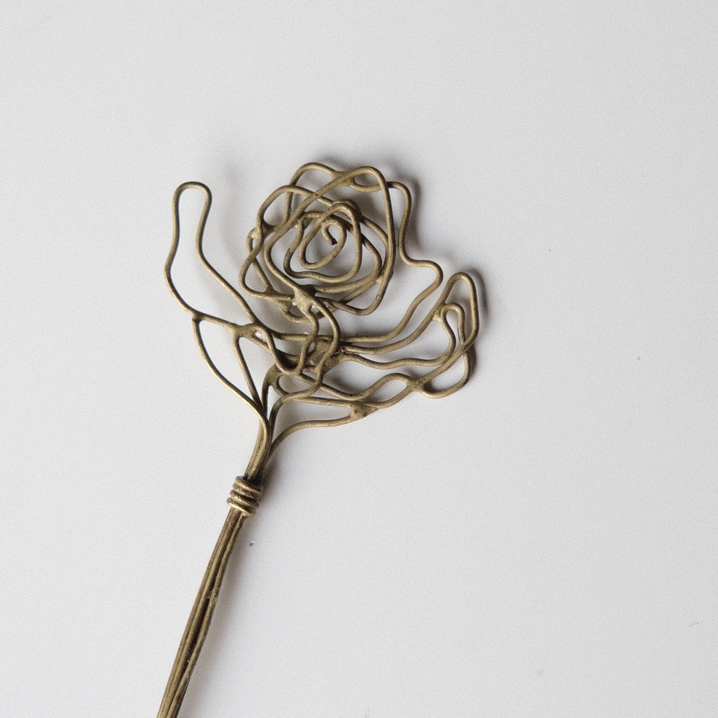 黄铜色金属发簪书签装饰件