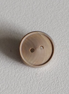 12mm一颗价英国Textile Garden不均匀深灰色木质凸边衬衣纽扣