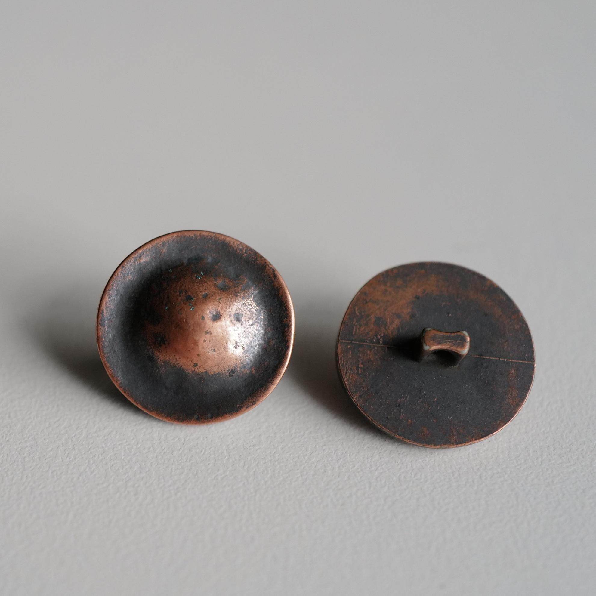 22MM 하나의 가격 영국 섬유 정원 매우 가벼운 오래된 구리 색상 코팅 돔 센터 ABS 버튼